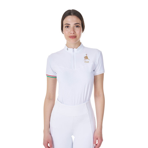 Tricou Polo Cu Fermoar De Dama Pentru Competite Equestro X Fise 