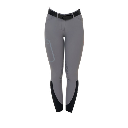 Pantaloni Pentru Echitatie Equestro RiderTechnology Cu Grip La Genunchi 