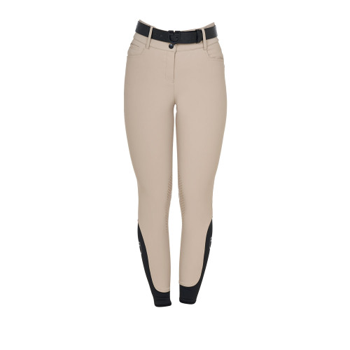 Pantaloni Cu Talie Inalta Si Strasuri Equestro 