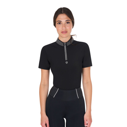 Tricou Polo De Antrenament Cu Strasuri Equestro 