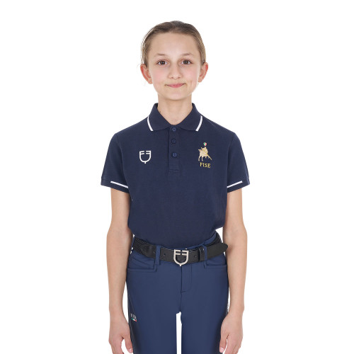 Tricou Polo Unisex Pentru Copii Equestro X FIse 