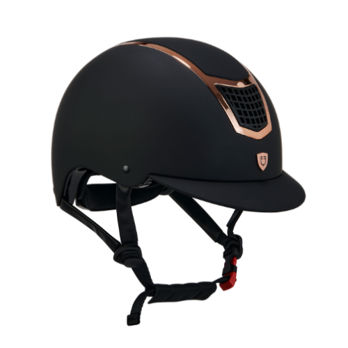 Casca de protectie pentru echitatie ultra usoara cu rama lucioasa 