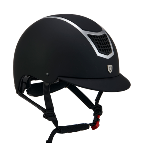 Casca de protectie pentru echitatie ultra usoara cu rama lucioasa 