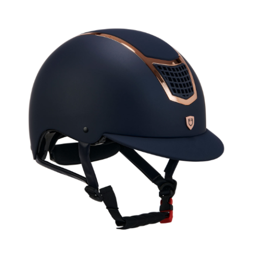 Casca de protectie pentru echitatie ultra usoara cu rama lucioasa 