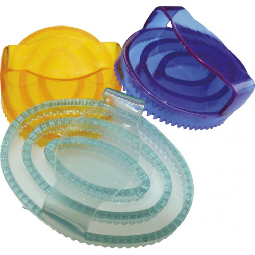 HIPPOTONIC OVAL GLITTERED RUBBER CURRY COMB