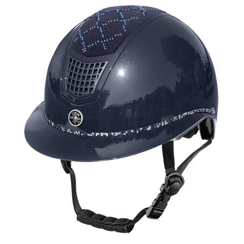 Casca De Protectie Pentru Echitatie Cu Vizor Polo FP QUANTINUM W-V SPOTLIGHT SHINY 