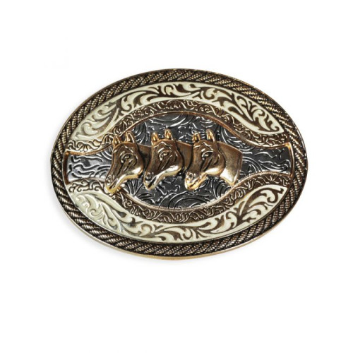 Three Horse Heads Buckle