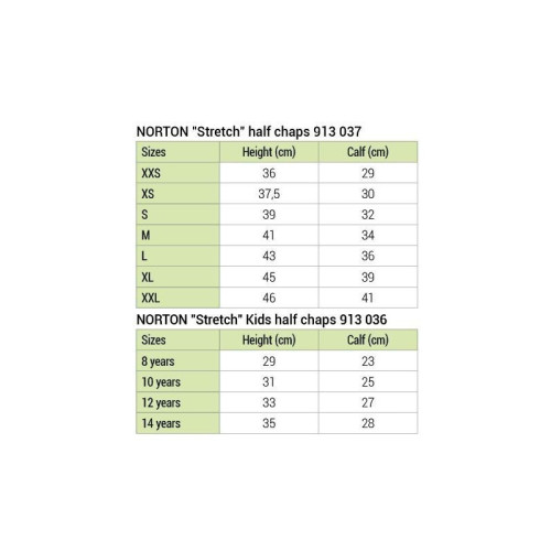 NORTON STRETCH HALF CHAPS