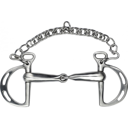 Feeling Satin Finish Stainless Steel Slotted Cheek Kimberwick