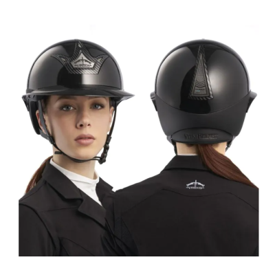 Casca de protectie pentru echitatie cu carbon si vizier polo Veredus 